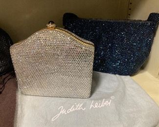 Judith Leiber white  jeweled bag 