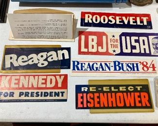 Presidential campaign bumper stickers