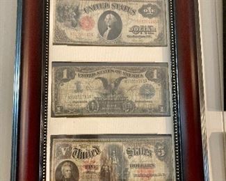 Antique US dollar bills
