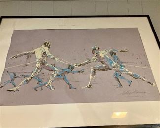 Signed Leroy Neiman lithograph