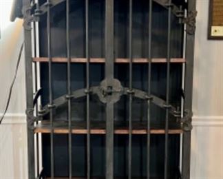 Hand -wrought Iron cabinet 6’H. 3’ W 14” D