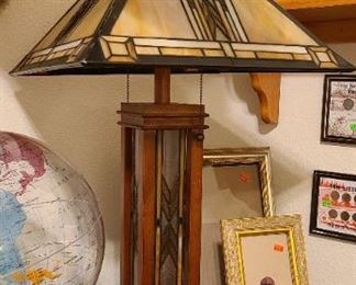 Pair of Tiffany style lamps