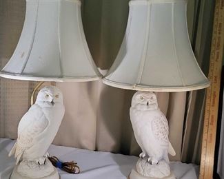 01 Raymond Watson For The Franklin Mint Table Lamps The Snowy Owl
