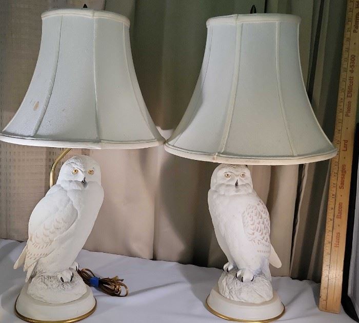 01 Raymond Watson For The Franklin Mint Table Lamps The Snowy Owl