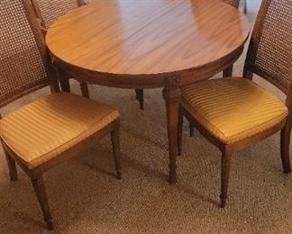 Caneback Chairs Table