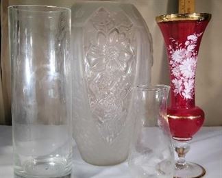 Glass Vase Lot