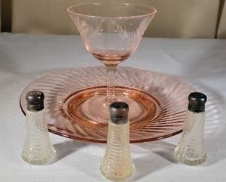 Pink Depression Glass Collection
