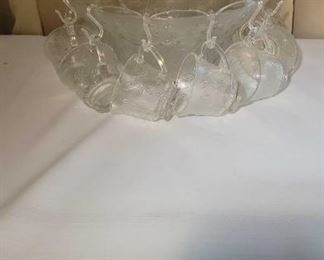 Punch Bowl And 12 Cups