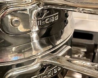 SOLD-Detailed view of stainless All Clad pot