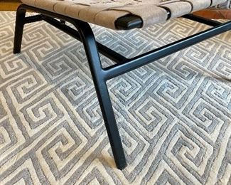 SOLD - CHAIR Detailed view of suede woven chair