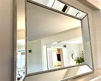 SOLD - Beveled Decorative Mirror 40 " x 30"