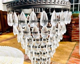 SOLD-Pottery Barn chandelier. There are TWO avail! Sells new online for $250+/each. 13" D x 20" L, plus chain. 