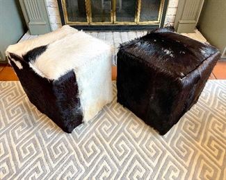 SOLD  -Cowhide Cubes 19 x 19 x19