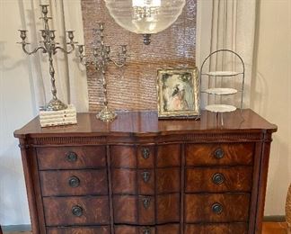 SOLD- 12-drawer chest by  Fine Furniture Design, Solid Wood. Excellent Condition. 62 X 20 X41