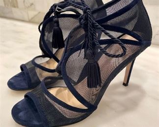 SOLD-Marion Parke Navy Mesh Pump. Size 38.2. Sells new at Bergdorf for $459. Great condition! 