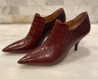 Tory Burch Georgina Croc ankle bootie. Size 8. $100. great condition! 