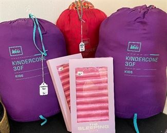 $30 each. REI Sleeping bags 2 kids size, 1 adult size