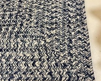 SOLD Blue & White rug, 5' x 8'