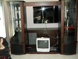 large break apart entertainment center.