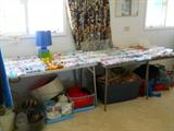 this photo shows only the earings, we have 3 card tables of earrings.