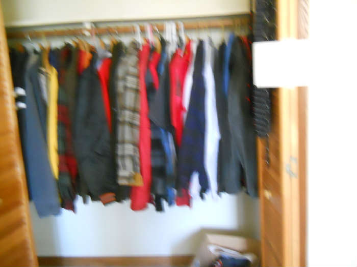 tons of men's clothes