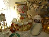 fabulous selection of hand painted porcelain including Limoges, Bavaria, Nippon.