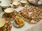 collection of English chintz