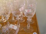 fabulous vintage Rock crystal stemware