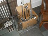 old iron and tin, some candle molds