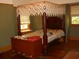1860 flame Majogany four poster bed, was originally a rope bed