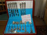 45 piece set of English Gadroom Sterling silver flatware