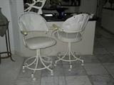 2 of three white leather kitchen stools, we also have 10 matching bar stools in the downstairs family room
