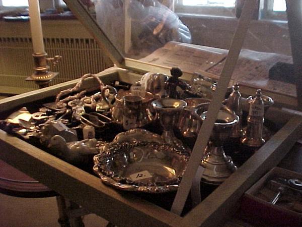 several small sterling items