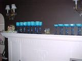 georgous 1960's Murano glass cased water and wine goblets.