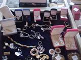 6 14kt and gem stone rings, plus some sterling and costume.