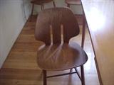 set of eight molded plywood chairs