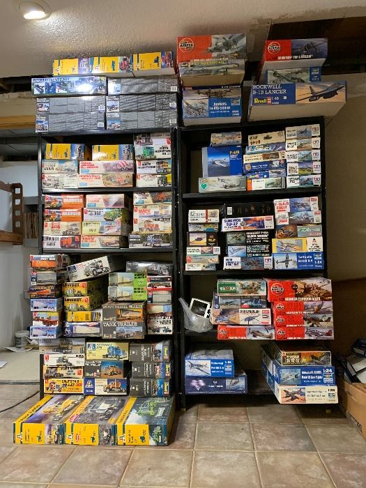Over 100 model airplanes and semi trucks