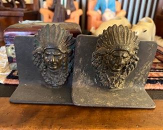 ANTIQUE NATIVE AMERICAN BOOKENDS