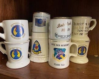 Moravian and assortment of mugs