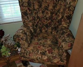 Large wingback chair