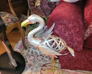 Metal flamingo