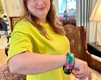 Stacie posing with "the bangle"....