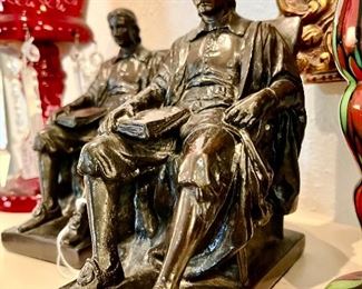 Marion Bronze 1920's Harvard John Bookends.