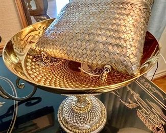 TANE sterling with vermeil compote.  CRAFTSMANSHIP!