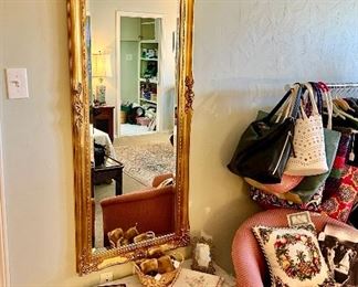 Here's the other Regency mirror and table/base.