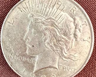 Liberty Dollar silver coin 1928.  This is a rare year.