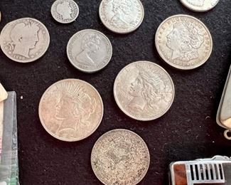 silver US coins.  Lots more silver Kennedy halves