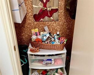 More sewing in the hall closet.  Sought after Bernina sewing machine with case!!!