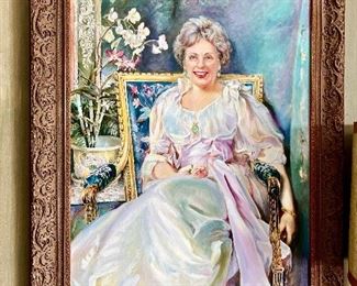 Lovely matron by Aleksi Grigor.  Love her smile.  Her dress.  Her arm with gold bangle draped off of arm chair.  The detail of the chair.  The coloring!