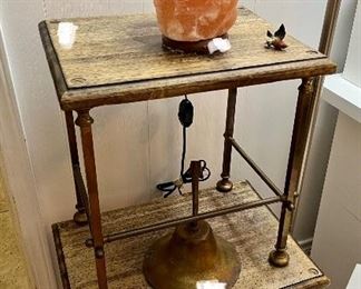 3 nesting tables.  Notice the cool brass bell!